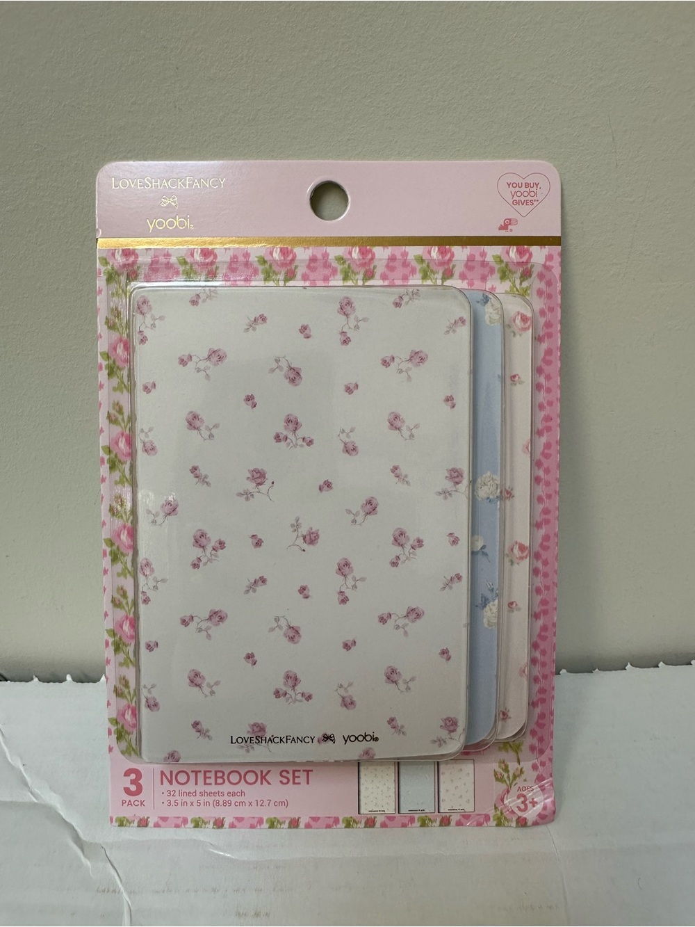 LoveShackFancy x Target - Yoobi Floral 3 pack Mini Journals